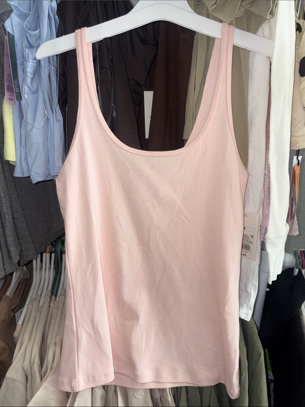 5/$10 Women's Pink Scoop Neck Tank Top